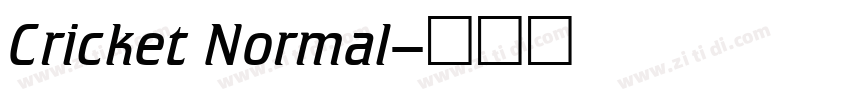 Cricket Normal字体转换